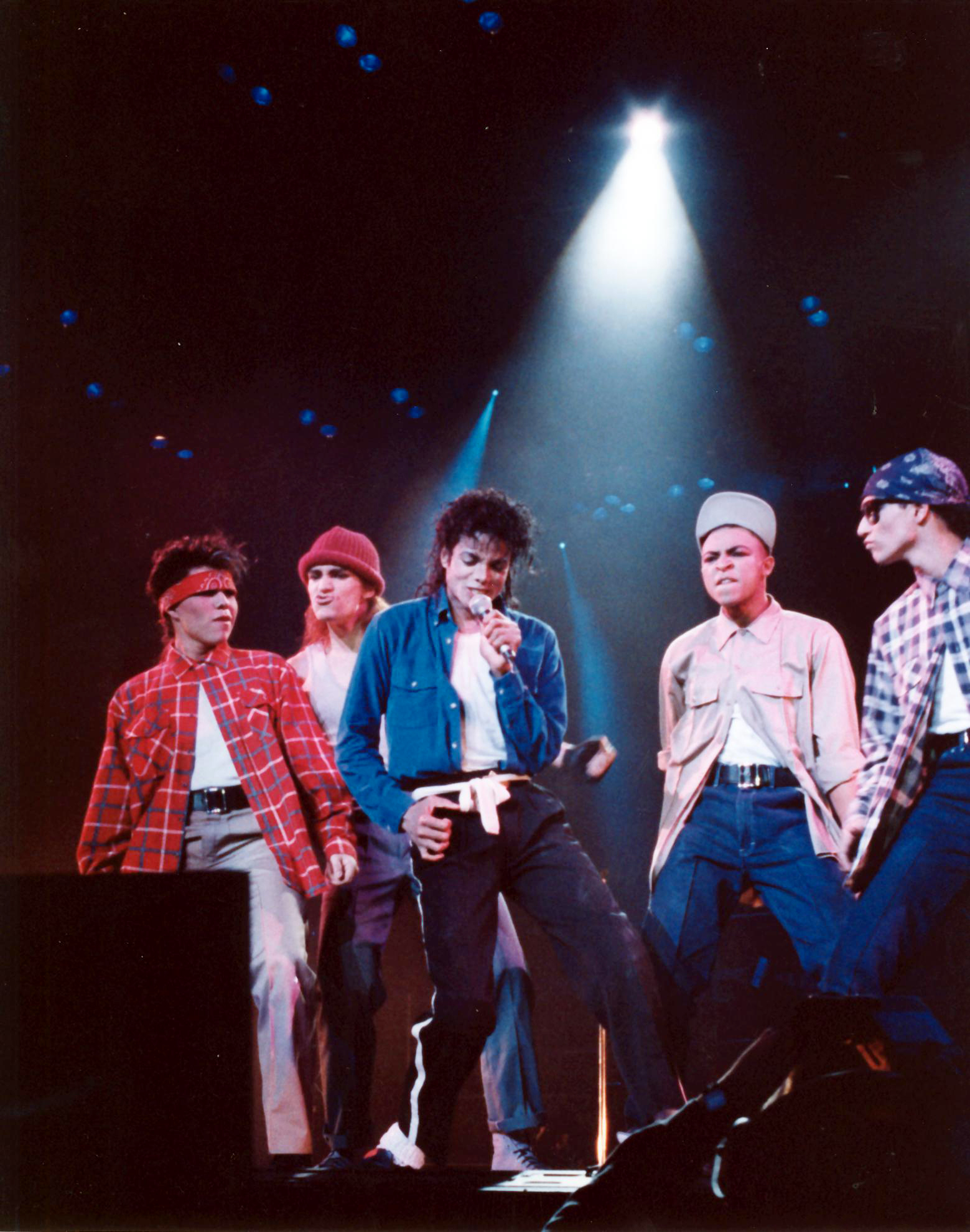 Michael Jackson durante a Bad World Tour, em 1988